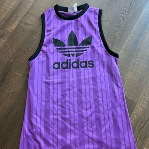 adidas Purple Tank Top with Black Trefoil